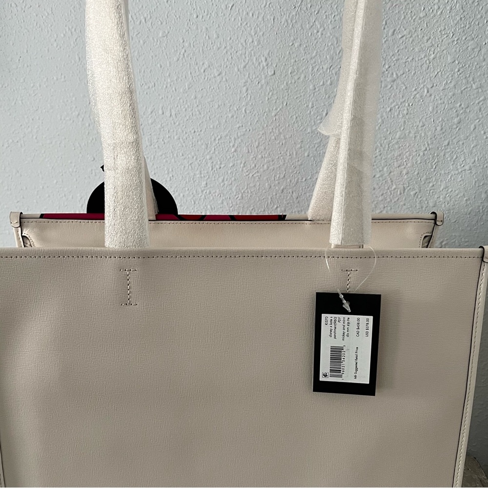 Kate Spade Disney X  Minnie Mouse Zip Top Tote  Parchment NWT - Picture 2 of 7